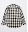 ハーフジップ オンブレチェック シャツ L/S