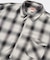 ハーフジップ オンブレチェック シャツ L/S