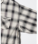 ハーフジップ オンブレチェック シャツ L/S