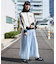 シアー シャイニーラメプリーツ スカート