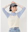 パッチワーク風 ニットビスチェ