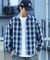 NEW LOOSE FIT OMBRE CHECK SHIRT LS