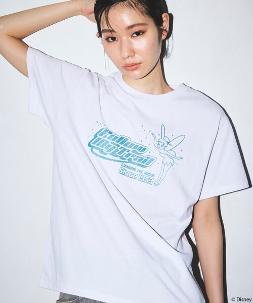 限定展開 DISNEY/ディズニー ピーター・パン 別注 クルーネック プリントTシャツ/ティンカー・ベル ｜フリークスストアの通販｜&mall（アンドモール）三井ショッピングパーク公式通販