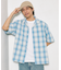 NEW LOOSE FIT OMBRE CHECK SHIRT SS