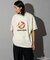 GHOSTBUSTERS/ゴーストバスターズ フロッキープリント ショートスリーブTシャツ/半袖
