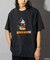 DISNEY/ディズニー ミッキーマウス フロッキープリント ショートスリーブTシャツ/半袖/リラックスフィット