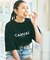 限定展開 CANVAS TOKYO×FREAK'S STORE/キャンバストウキョウ 別注 ビッグシルエット フロントロゴ クルーネックTシャツ