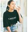 限定展開 CANVAS TOKYO×FREAK'S STORE/キャンバストウキョウ 別注 ビッグシルエット フロントロゴ クルーネックTシャツ