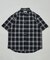 EASY WEAR リラックスフィット ショートスリーブ レギュラーカラー オンブレチェックシャツ