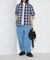 EASY WEAR リラックスフィット ショートスリーブ レギュラーカラー オンブレチェックシャツ