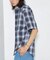 EASY WEAR リラックスフィット ショートスリーブ レギュラーカラー オンブレチェックシャツ