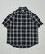 EASY WEAR リラックスフィット ショートスリーブ レギュラーカラー オンブレチェックシャツ