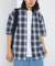 EASY WEAR リラックスフィット ショートスリーブ レギュラーカラー オンブレチェックシャツ