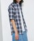 EASY WEAR リラックスフィット ショートスリーブ レギュラーカラー オンブレチェックシャツ