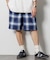 T/R CHECK EASY SHORTS PANT/テトロン チェック イージー ショートパンツ/ショーツ/リラックスフィット