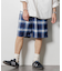 T/R CHECK EASY SHORTS PANT/テトロン チェック イージー ショートパンツ/ショーツ/リラックスフィット