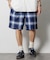 T/R CHECK EASY SHORTS PANT/テトロン チェック イージー ショートパンツ/ショーツ/リラックスフィット