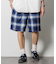 T/R CHECK EASY SHORTS PANT/テトロン チェック イージー ショートパンツ/ショーツ/リラックスフィット
