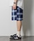 T/R CHECK EASY SHORTS PANT/テトロン チェック イージー ショートパンツ/ショーツ/リラックスフィット