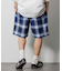 T/R CHECK EASY SHORTS PANT/テトロン チェック イージー ショートパンツ/ショーツ/リラックスフィット