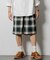 T/R CHECK EASY SHORTS PANT/テトロン チェック イージー ショートパンツ/ショーツ/リラックスフィット