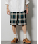 T/R CHECK EASY SHORTS PANT/テトロン チェック イージー ショートパンツ/ショーツ/リラックスフィット