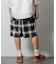 T/R CHECK EASY SHORTS PANT/テトロン チェック イージー ショートパンツ/ショーツ/リラックスフィット