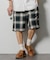 T/R CHECK EASY SHORTS PANT/テトロン チェック イージー ショートパンツ/ショーツ/リラックスフィット