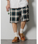 T/R CHECK EASY SHORTS PANT/テトロン チェック イージー ショートパンツ/ショーツ/リラックスフィット