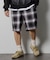 T/R CHECK EASY SHORTS PANT/テトロン チェック イージー ショートパンツ/ショーツ/リラックスフィット