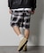 T/R CHECK EASY SHORTS PANT/テトロン チェック イージー ショートパンツ/ショーツ/リラックスフィット