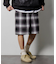 T/R CHECK EASY SHORTS PANT/テトロン チェック イージー ショートパンツ/ショーツ/リラックスフィット