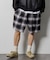 T/R CHECK EASY SHORTS PANT/テトロン チェック イージー ショートパンツ/ショーツ/リラックスフィット