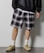 T/R CHECK EASY SHORTS PANT/テトロン チェック イージー ショートパンツ/ショーツ/リラックスフィット