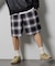 T/R CHECK EASY SHORTS PANT/テトロン チェック イージー ショートパンツ/ショーツ/リラックスフィット