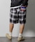 T/R CHECK EASY SHORTS PANT/テトロン チェック イージー ショートパンツ/ショーツ/リラックスフィット
