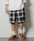 T/R CHECK EASY SHORTS PANT/テトロン チェック イージー ショートパンツ/ショーツ/リラックスフィット