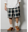 T/R CHECK EASY SHORTS PANT/テトロン チェック イージー ショートパンツ/ショーツ/リラックスフィット