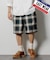T/R CHECK EASY SHORTS PANT/テトロン チェック イージー ショートパンツ/ショーツ/リラックスフィット