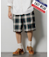 T/R CHECK EASY SHORTS PANT/テトロン チェック イージー ショートパンツ/ショーツ/リラックスフィット