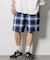 T/R CHECK EASY SHORTS PANT/テトロン チェック イージー ショートパンツ/ショーツ/リラックスフィット