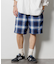 T/R CHECK EASY SHORTS PANT/テトロン チェック イージー ショートパンツ/ショーツ/リラックスフィット