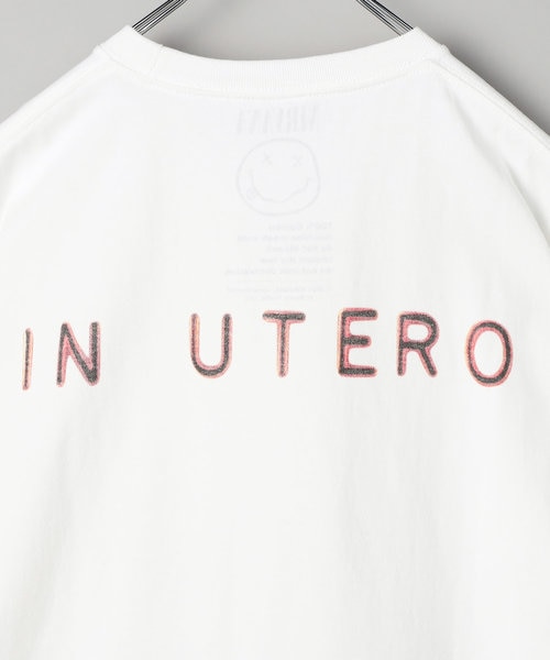 美品　NIRVANA ニルヴァーナインユーテロTシャツ　フリークスストア別注 PUBLUX/NIRVANA IN UTERO ピグメントTシャツ【限定展開