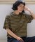 マルチボーダー 配色メローTシャツ