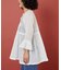 インドシアー刺繍チュニック肩フリルブラウス