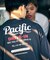 限定展開 Pacific DRIVE-IN×FREAK'S STORE/パシフィックドライブイン 別注 ビッグシルエット バックプリント クルーネックTシャツ