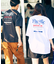 限定展開 Pacific DRIVE-IN×FREAK'S STORE/パシフィックドライブイン 別注 ビッグシルエット バックプリント クルーネックTシャツ