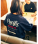 限定展開 Pacific DRIVE-IN×FREAK'S STORE/パシフィックドライブイン 別注 ビッグシルエット バックプリント クルーネックTシャツ