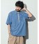 別注 リラックスフィット ハーフジップ ワンポイント 半袖ワークシャツ/SP H/Z SS SHIRT