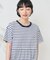 ワンポイントハート刺繍 ウエスト切替半袖ワンピース/Tシャツワンピース